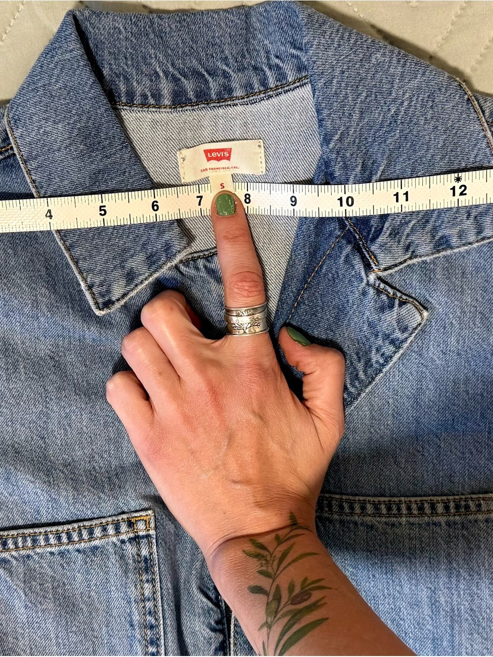 Levi's Light Blue Denim Jumpsuit with Point Collar - Picture 5 of 7